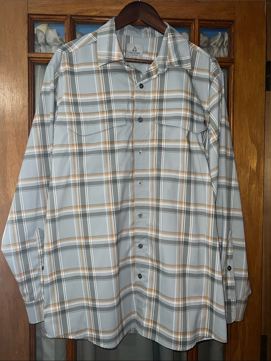 Ascend Other - Ascend Plaid Shirt in Light Gray, Tan & White